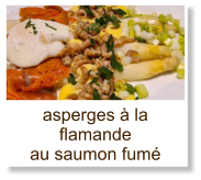 asperges à la flamande au saumon fumé