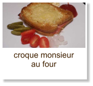 croque monsieur au four