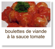 boulettes de viande à la sauce tomate