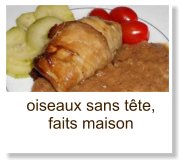 oiseaux sans tête, faits maison