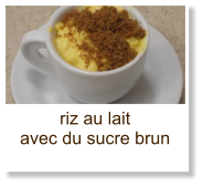 riz au lait avec du sucre brun