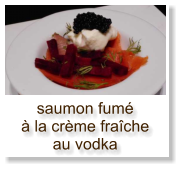 saumon fumé à la crème fraîche au vodka