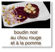 boudin noir au chou rouge et à la pomme