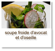 soupe froide d'avocat et d'oseille