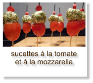 sucettes à la tomate et à la mozzarella