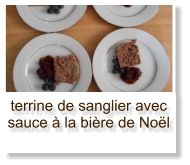 terrine de sanglier avec sauce à la bière de Noël