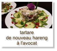 tartare de nouveau hareng à l'avocat