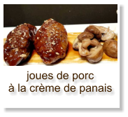 joues de porc à la crème de panais