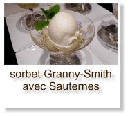 sorbet Granny-Smith avec Sauternes