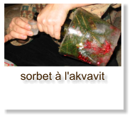 sorbet à l'akvavit