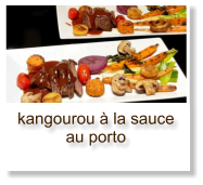 kangourou à la sauce au porto