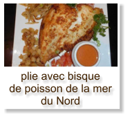 plie avec bisque de poisson de la mer du Nord