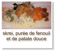 skrei, purée de fenouil et de patate douce