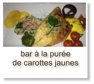 bar à la purée de carottes jaunes