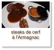 steaks de cerf à l'Armagnac