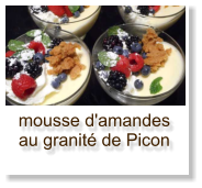 mousse d'amandes au granité de Picon