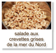 salade aux crevettes grises de la mer du Nord