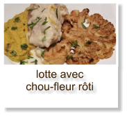 lotte avec chou-fleur rôti