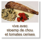 vive avec stoemp de chou et tomates cerises