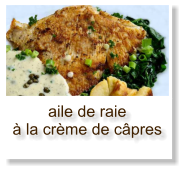 aile de raie à la crème de câpres