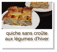 quiche sans croûte aux légumes d'hiver