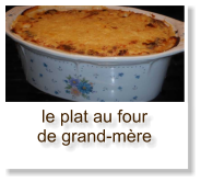 le plat au four de grand-mère