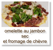 omelette au jambon sec et fromage de chèvre