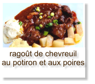 ragoût de chevreuil au potiron et aux poires