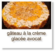 gâteau à la crème glacée avocat