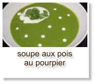 soupe aux pois au pourpier