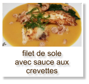 filet de sole avec sauce aux crevettes