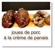 joues de porc à la crème de panais