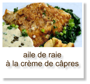 aile de raie à la crème de câpres