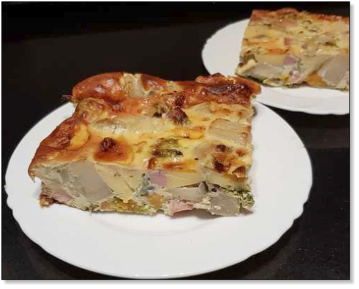 Quiche sans croûte aux légumes d'hiver