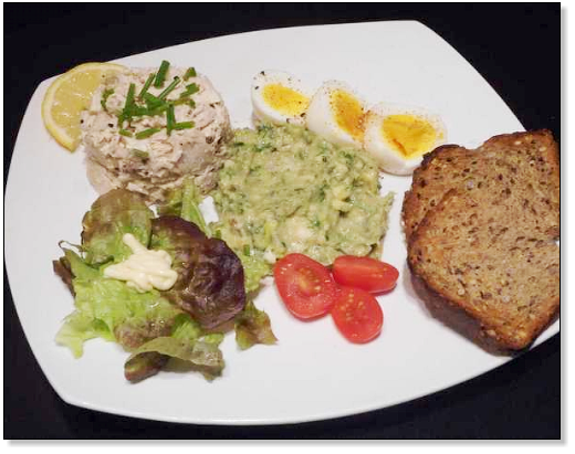 Salade de thon tiède avec guacamole