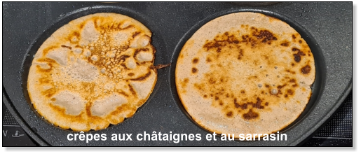 crêpes aux châtaignes et au sarrasin