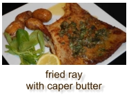 fried ray with caper butter