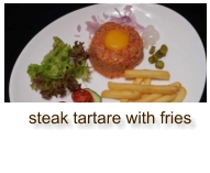 steak tartare with fries