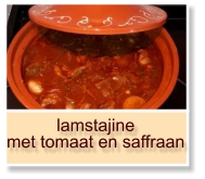 lamstajine met tomaat en saffraan