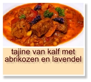 tajine van kalf met abrikozen en lavendel