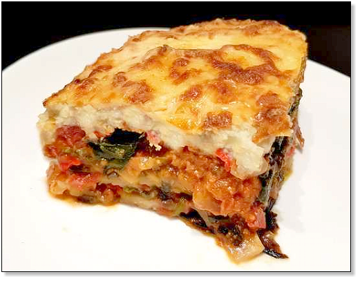 vegetarische lasagne zonder pasta