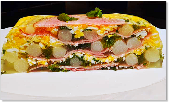 terrine van asperges op Vlaamse wijze