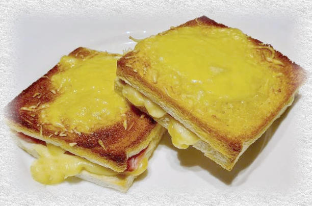 Croque monsieur uit de oven