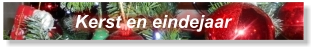 Kerst en eindejaar