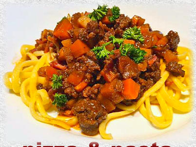 tagliatelle bolognese van hert