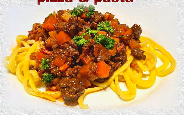tagliatelle bolognese van hert