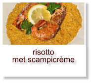 risotto met scampicrème