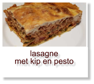 lasagne met kip en pesto