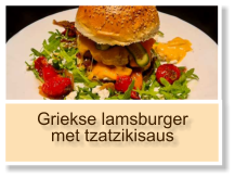 Griekse lamsburger met tzatzikisaus