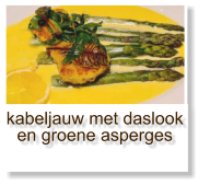 kabeljauw met daslook en groene asperges